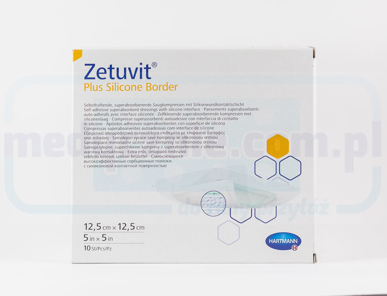 Zetuvit Plus silicon de frontieră 12.5 * 12.5cm 1pc